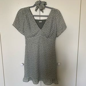 Light green dress with dots from Abercrombie, comes with matching scrunchie
